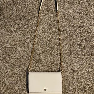 Tory Burch Emerson wallet on a chain